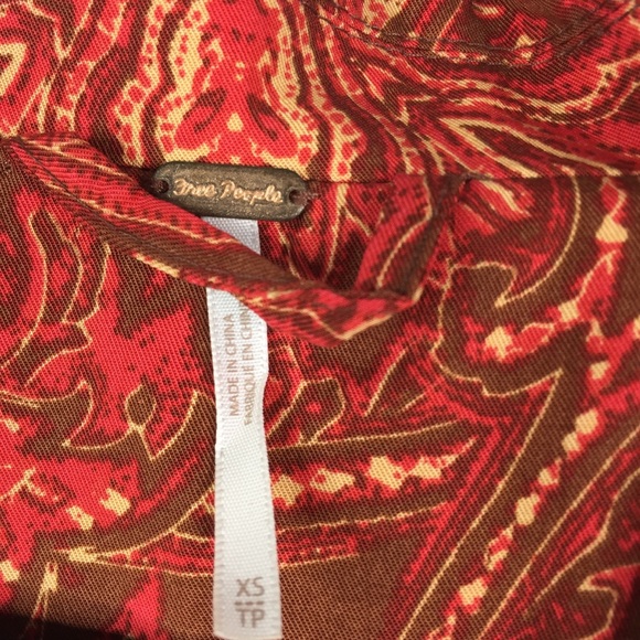 Free People Abigail Blazer Jacket Paisley Boho XS - Picture 4 of 11